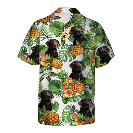 Black Labrador Retriever Tropical Pattern Hawaiian Shirt, Dog Hawaiian Shirt, summer gift for men and women