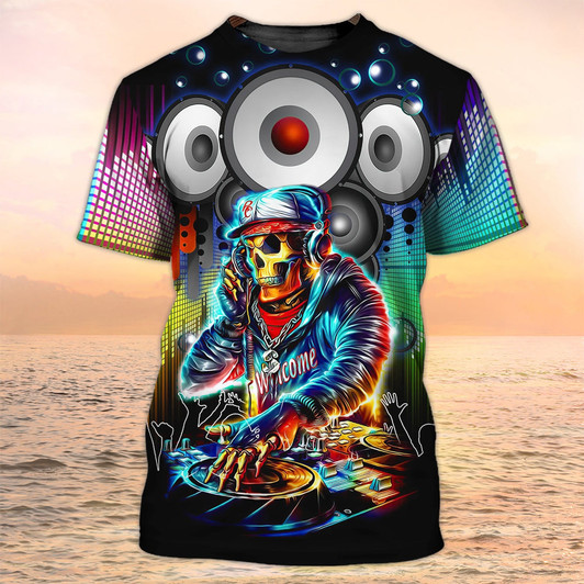 FUNSTUFFPRINT 3D DJ T Shirt Men Women Night Club Dj Uniform Shirts Relax The DJ Here Tshirt 3D T-shirt