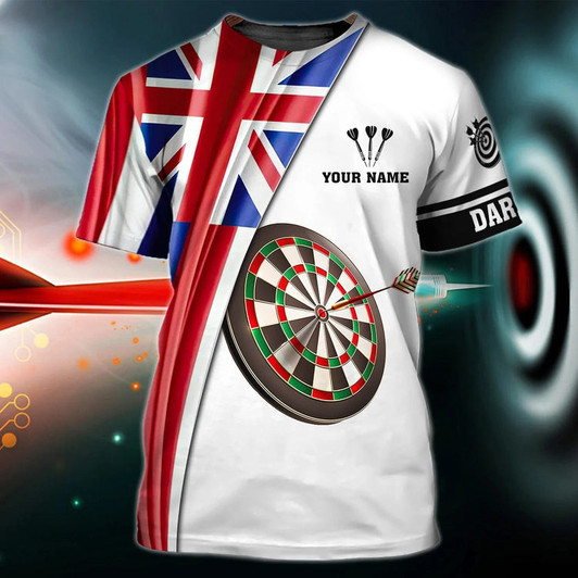 FUNSTUFFPRINT Customized 3D UK Dart Shirt Dart Player Team Uniform UK 3D T-shirt