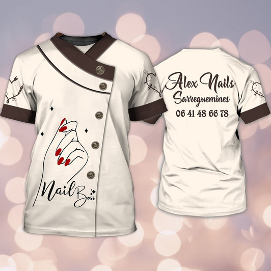 FUNSTUFFPRINT Alex Nails 3D Tshirt Tad 3D T-shirt