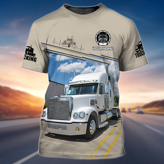 FUNSTUFFPRINT Personalized Trucker Shirt Men Women I Don't Stop When I'm Tired Trucker Gifts 3D T-shirt