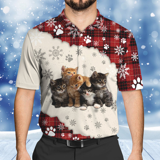 FUNSTUFFPRINT Cat and Snow 3D Full Print Shirts