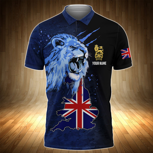 FUNSTUFFPRINT Land Of The Free Personalized Name 3D Polo Shirt