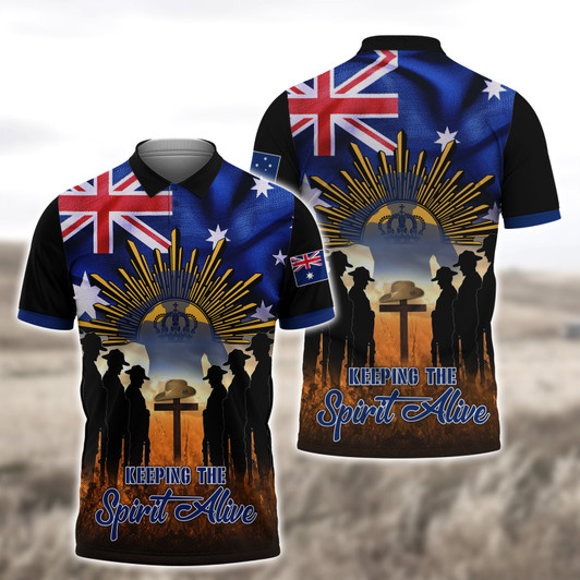 FUNSTUFFPRINT Keeping The Spirit Alive 3D Polo Shirt