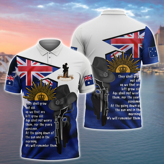 FUNSTUFFPRINT Lest We Forget 3D Polo Shirt