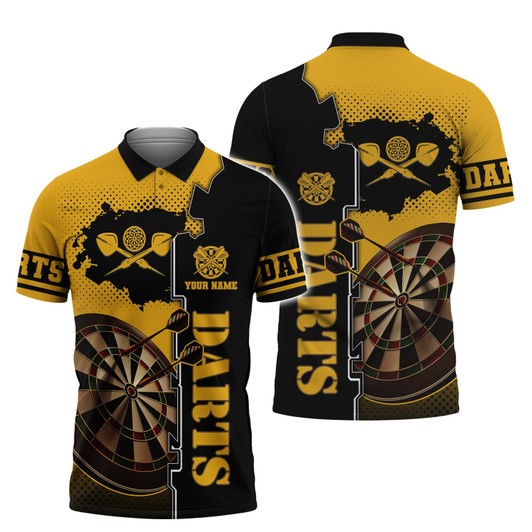 FUNSTUFFPRINT Darts - Personalized Name  Polo Shirt Size S-5XL