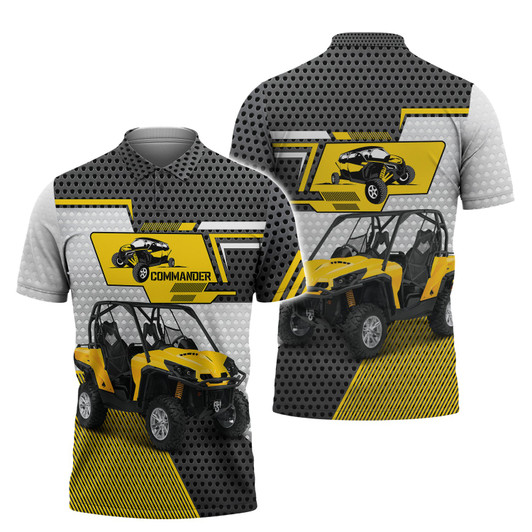 FUNSTUFFPRINT  Dominique 3D All Over Print Polo Shirt Size S-5XL