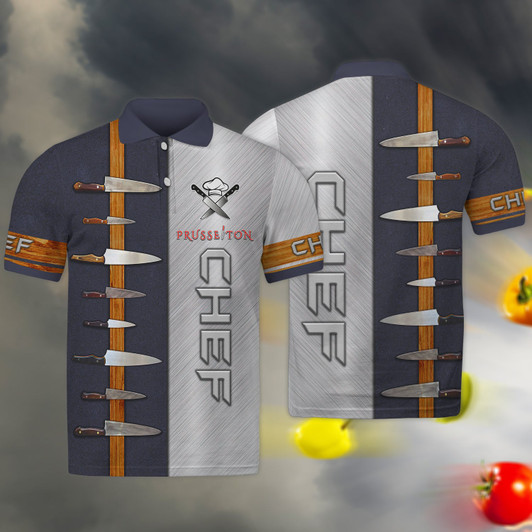 FUNSTUFFPRINT CHEF PN Polo Shirt Size S-5XL