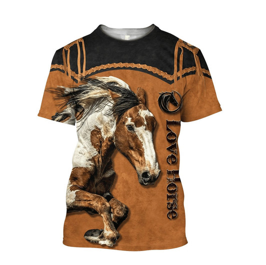 FUNSTUFFPRINT Coolspod American Paint Horse Native American Cowboy Unisex Shirts 3D T-shirt