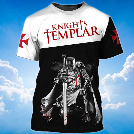 FUNSTUFFPRINT Cool Knight Templar Honor Shirt The God 3D Full Printed Premium T Shirt 3D T-shirt