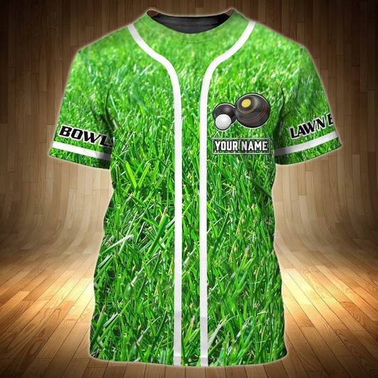 FUNSTUFFPRINT Custom With Name Lawn Bowls 3D Shirt Men Women 3D T-shirt