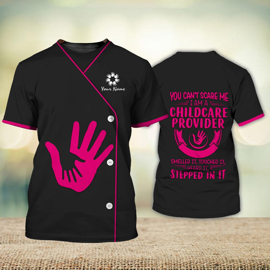 FUNSTUFFPRINT Customized Child Care T Shirt Worker Child Day Care Provider Day Care Worker Unifom 3D T-shirt
