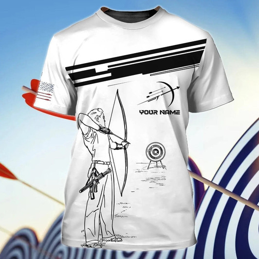 FUNSTUFFPRINT Customized 3D Archery T Shirt Coolspod Unisex Men Women Archery Shirts Gift For Archery Lovers 3D T-shirt