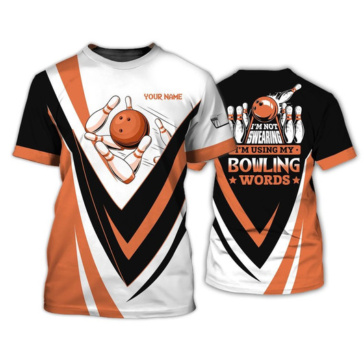 FUNSTUFFPRINT Custom With Name Bowling I'm Not Swearing 3D Tshirt, Funny Bowling Tee Shirts, Gift For Bowling Players 3D T-shirt