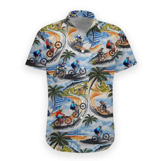 Lovelypod - 3D Mountain Biking Hawaiian Shirt for men and women