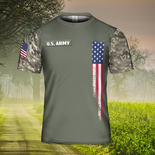 FUNSTUFFPRINT 3D All Over Print Veteran Shirt I Am A Veteran Like My Father Before Me Gift For Veteran Dad 3D T-shirt