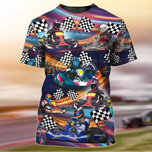 FUNSTUFFPRINT 3D All Over Printed Cool Racing T Shirt, Racing Men's Shirt, Gift For Racer, Racing Shirt For Men 3D T-shirt