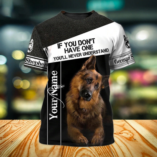 FUNSTUFFPRINT Personalized 3D Full Printed Dog In Tshirt, German Shepherd Shirts For Adult, Dog Tshirt For Him Her, Dog Lover Shirt 3D T-shirt