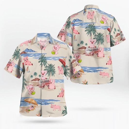 Pig Aloha Hawaiian Shirt, Pig Beach Pattern Hawaiian Shirt, Pig Aloha Hawaii Shirt For Summer - Perfect Gift For Men, Women