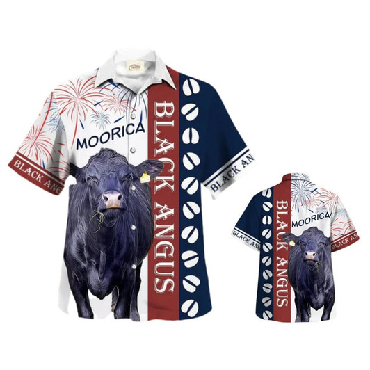 Black Angus In Moorica Hawaiian Shirt, Bull Hawaiian Shirt, Cow Aloha Hawaii Shirt, Beach Shirt