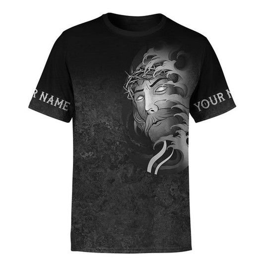 FUNSTUFFPRINT Alive In Christ Jesus Customized Shirts - Christian 3d Shirts For Men Women - Custom Name T-Shirt 3D T-shirt