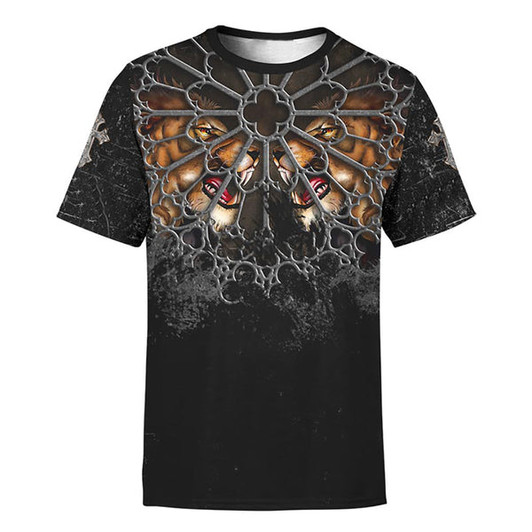 FUNSTUFFPRINT Jesus Lion Child Of God 3d Shirt - Christian 3D Shirt 3D T-shirt