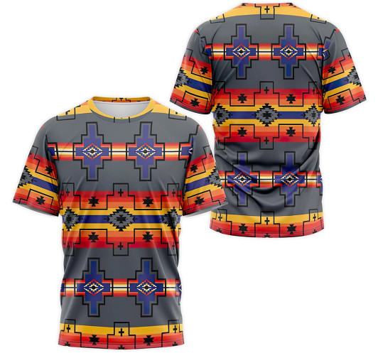 FUNSTUFFPRINT Personalized T-Shirt, Hoodie - Native American Geometric Aztec Indians Tribal Seamless Pattern 3D Printed 3D T-shirt
