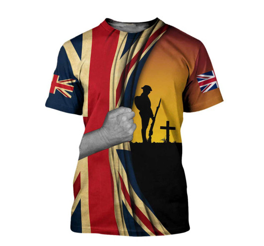 FUNSTUFFPRINT Personalized I Love America Independence Day Independence - 3D Printed T-shirt 3D T-shirt