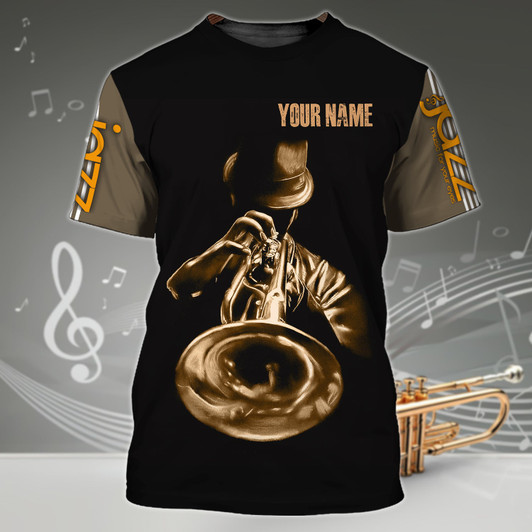 FUNSTUFFPRINT TRUMPET002 - Personalized Name 3D Tshirt - ATM2K 3D T-shirt