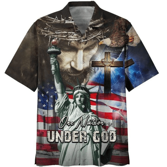 4th July One Nation Under God Independence Day Hawaiian Shirts Aloha Hawaii Shirt Aloha Shirt For Summer