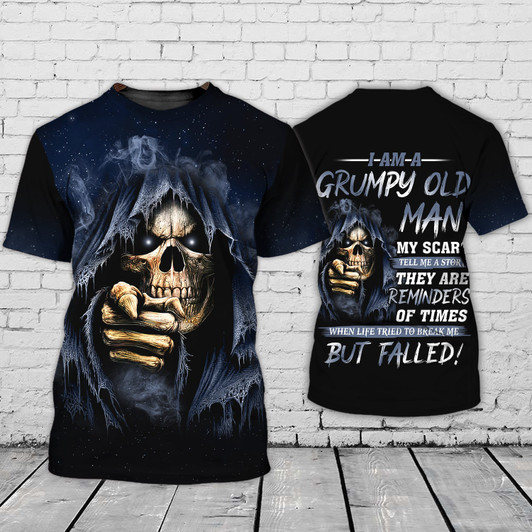 FUNSTUFFPRINT Grumpy Old Man - 3D Full Print - 3D25-S98 3D T-shirt
