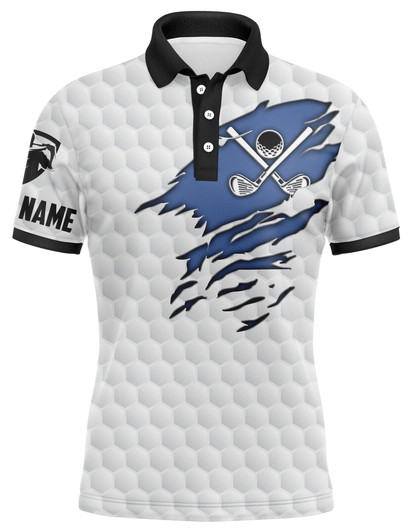 FUNSTUFFPRINT Golf club white golf shirt custom name Men golf   Polo Shirt Size S-5XL