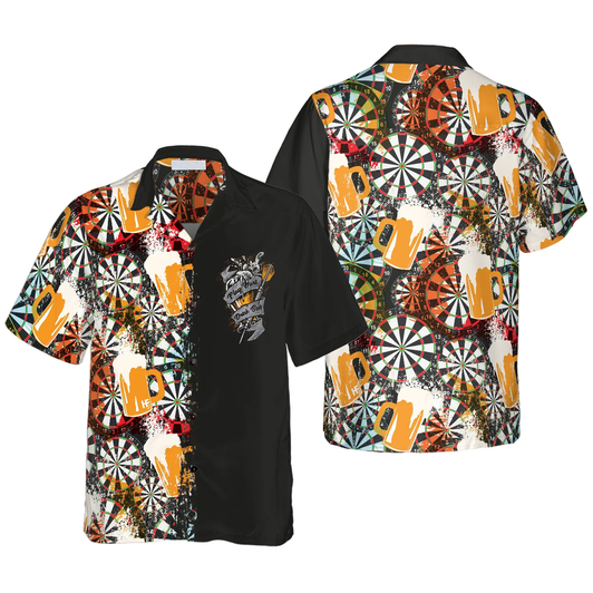 Play Darts And Drink Beer Aloha Hawaiian Shirt For Summer, Colorful Hawaiian Shirt Outfit For Men Women, Friend, Team, Darts Beer Lovers