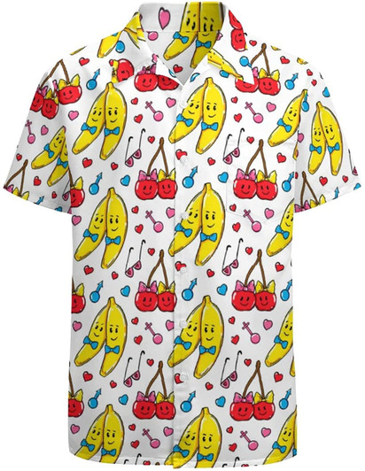 Men's Casual Button Down Short Sleeve Shirt Pride Month Rainbow LGBT Print Summer Hawaiian Shirts Beach Shirts Gift