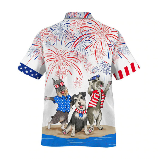 Independence Is Coming Hawaiian Shirt, Miniature Schnauzer Hawaii Aloha Beach Shirts, 4Th July Shirt For Dog Lover
