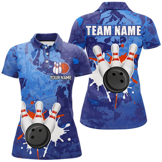 Custom Personalized Bowling Shirt for Women Custom Bowling Jersey Bowling Team League Polo Shirt QZT204