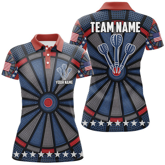 Custom Personalized Dart Board All Over Print Darts Polo Shirt Custom Dart Jerseys For Women LDT1046