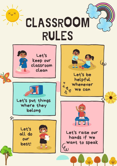 Back To School, Classroom Poster, Classroom Rules, Keep Our Classroom Clean Put Things Back In Their Proper Shelves Poster and Canvas