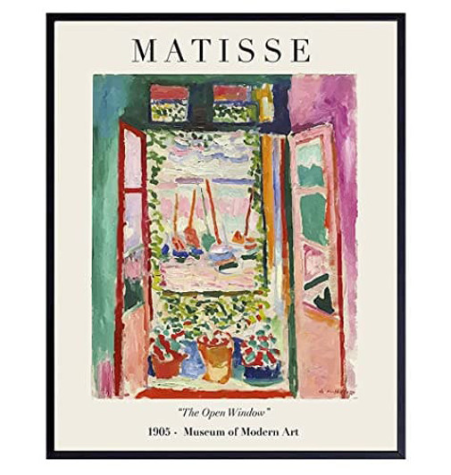 Matisse Poster, The Open Window, 1905 Museum Of Modern Art Poster and Canvas
