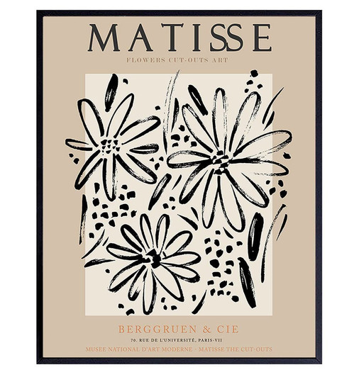 Matisse Flowers Cut Outs Art Berggruen And Cie, Flower Lover Poster and Canvas