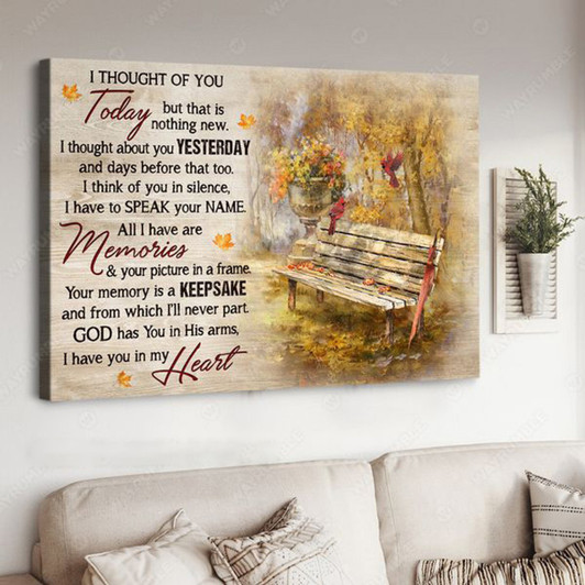 I Though Of You Today But That Is Nothing New I Though About You Yesterday, Cardinal Bird, Gift For Lover Poster and Canvas