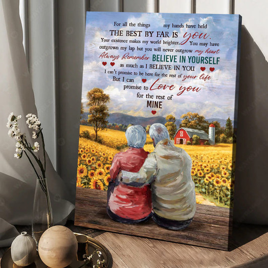 Old Couple, For All The Things My Hands Have Hold The Best By Far Is You Love You For The Rest Of Mine Poster and Canvas