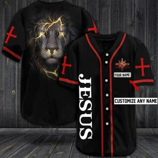 Custom Lion Baseball Jersey - Custom Printed 3D Baseball Jersey Shirt For Men and Women