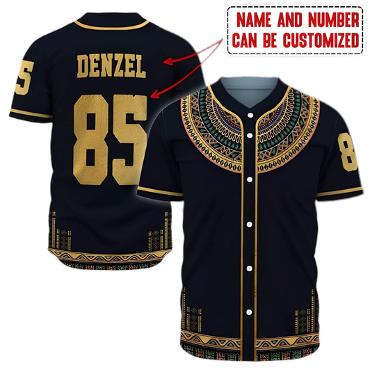 Custom Personalized Dashiki Add, Juneteenth Shirt - Baseball Tee Jersey Shirt