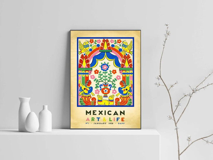 Mexican Art And Life, January 1913, Poster Decor Poster and Canvas