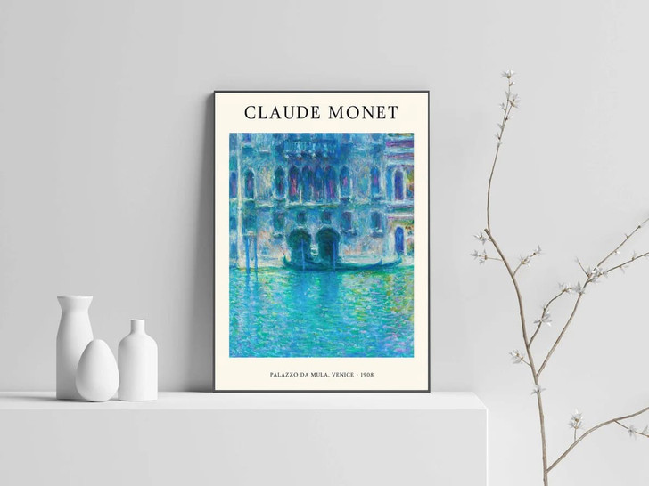 Claude Monet, Palazzo Da Mula, Venice 1908 Poster and Canvas