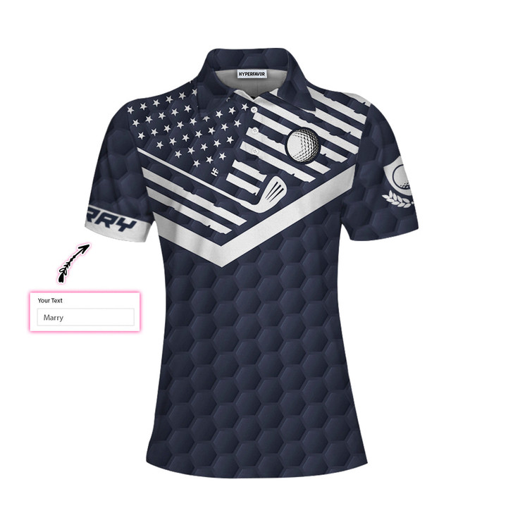 Custom Your Hole Is My Goal Golf Custom Short Sleeve Women Polo Shirt - Perfect Gift For Women