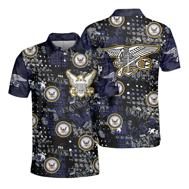 Navy Veteran Eagle All Gave Some 3D AOP Polo Shirt Parade Independence day