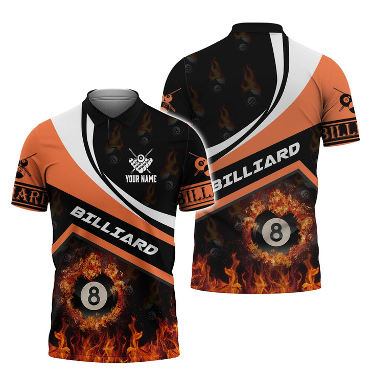 Custom Billiard Club Shirt Customized Name Polo Shirt For Billiard Players 3D Personalized Polo Shirt