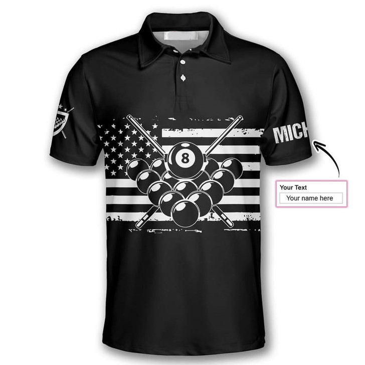 Custom Billiard Just the Tip I Promise Custom Billiard Shirts for Men, Custom Billiard ball for Team, Men's Billiard Polo Shirts